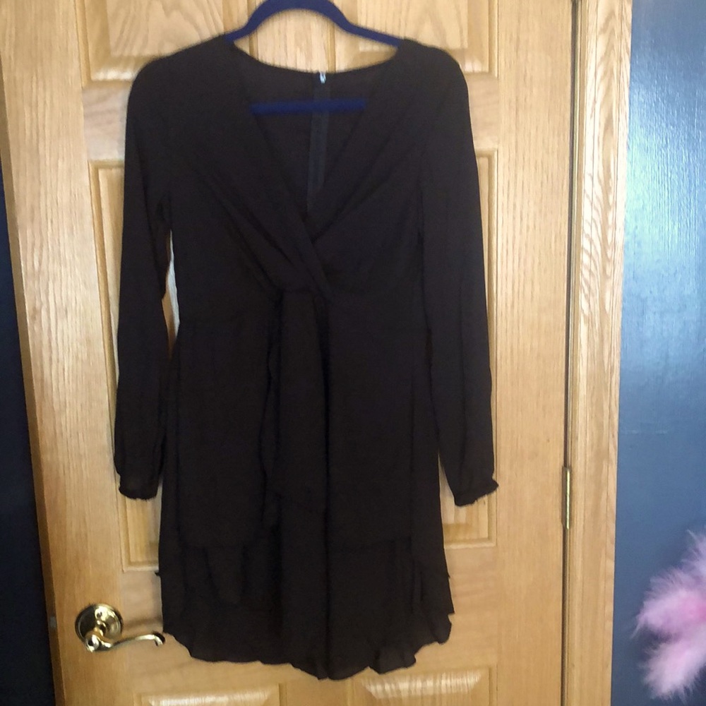 Black, mini dress or tunic.